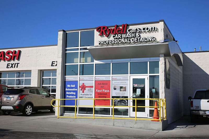 Exterior of the Rydell Cars Dealership in Grand Forks, ND