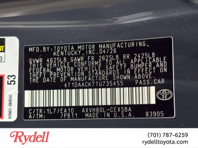 2026 Toyota Camry SE