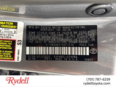 2026 Toyota Camry XSE AWD