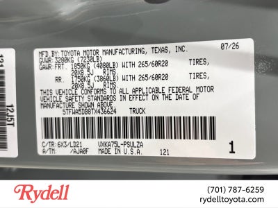 2026 Toyota Tundra Limited