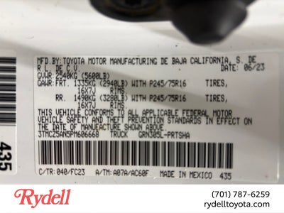 2023 Toyota Tacoma 4WD SR5