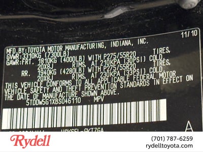 2011 Toyota Sequoia Platinum