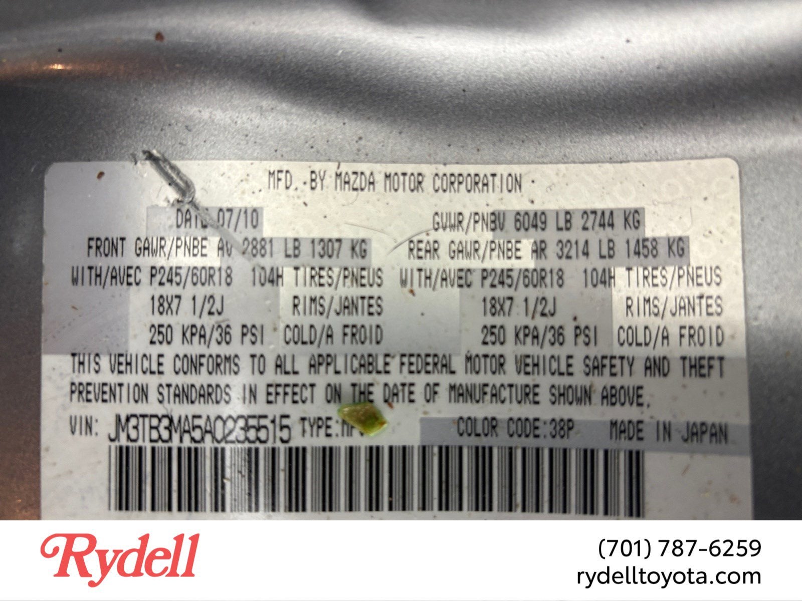 2010 Mazda Mazda CX-9 Sport