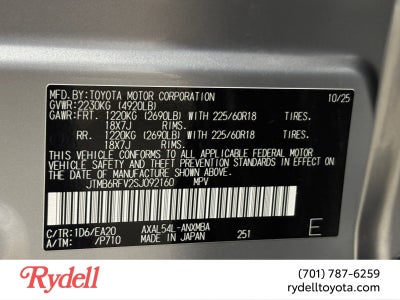 2025 Toyota RAV4 Hybrid XLE Premium