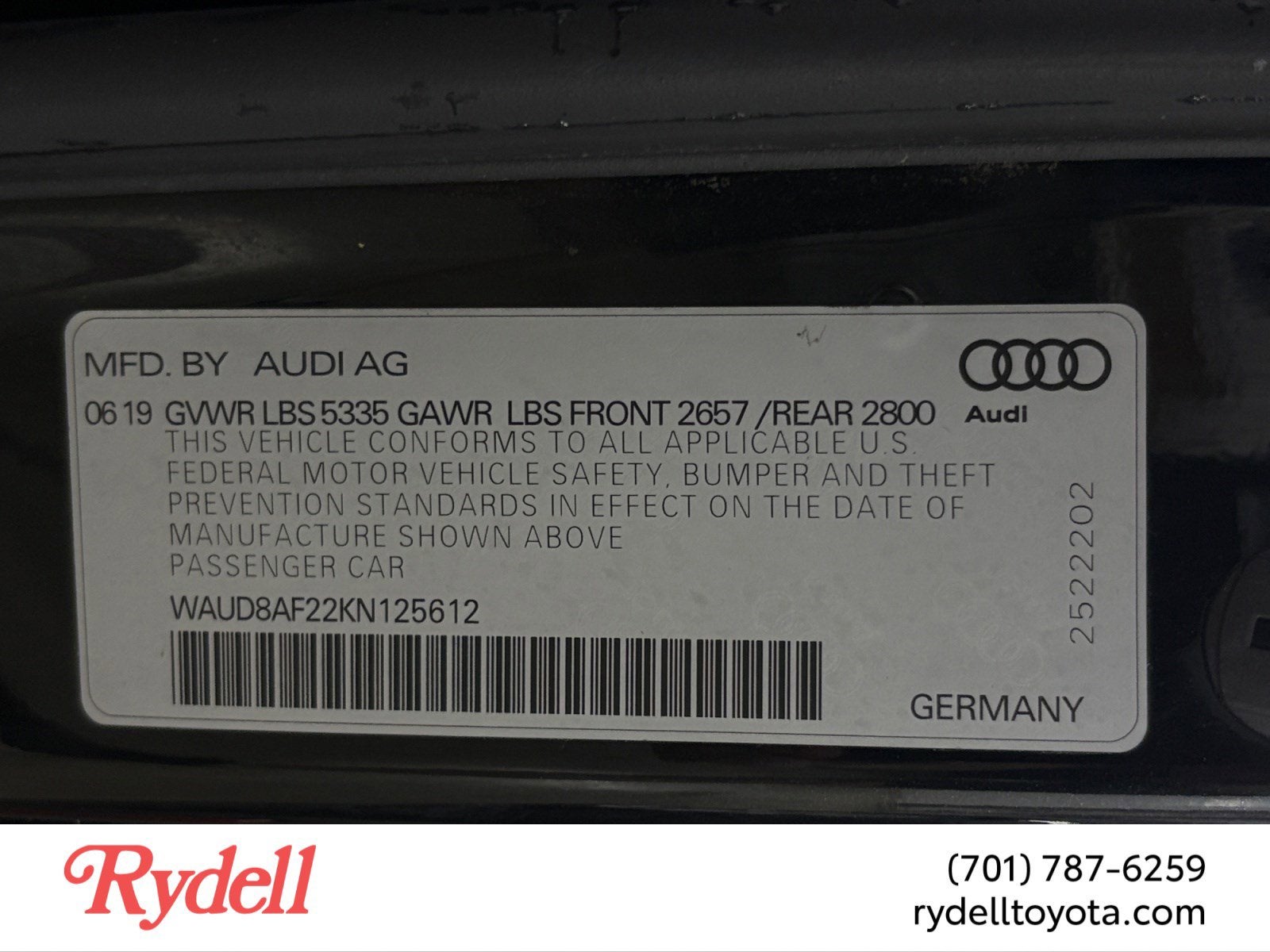 2019 Audi A6 Premium