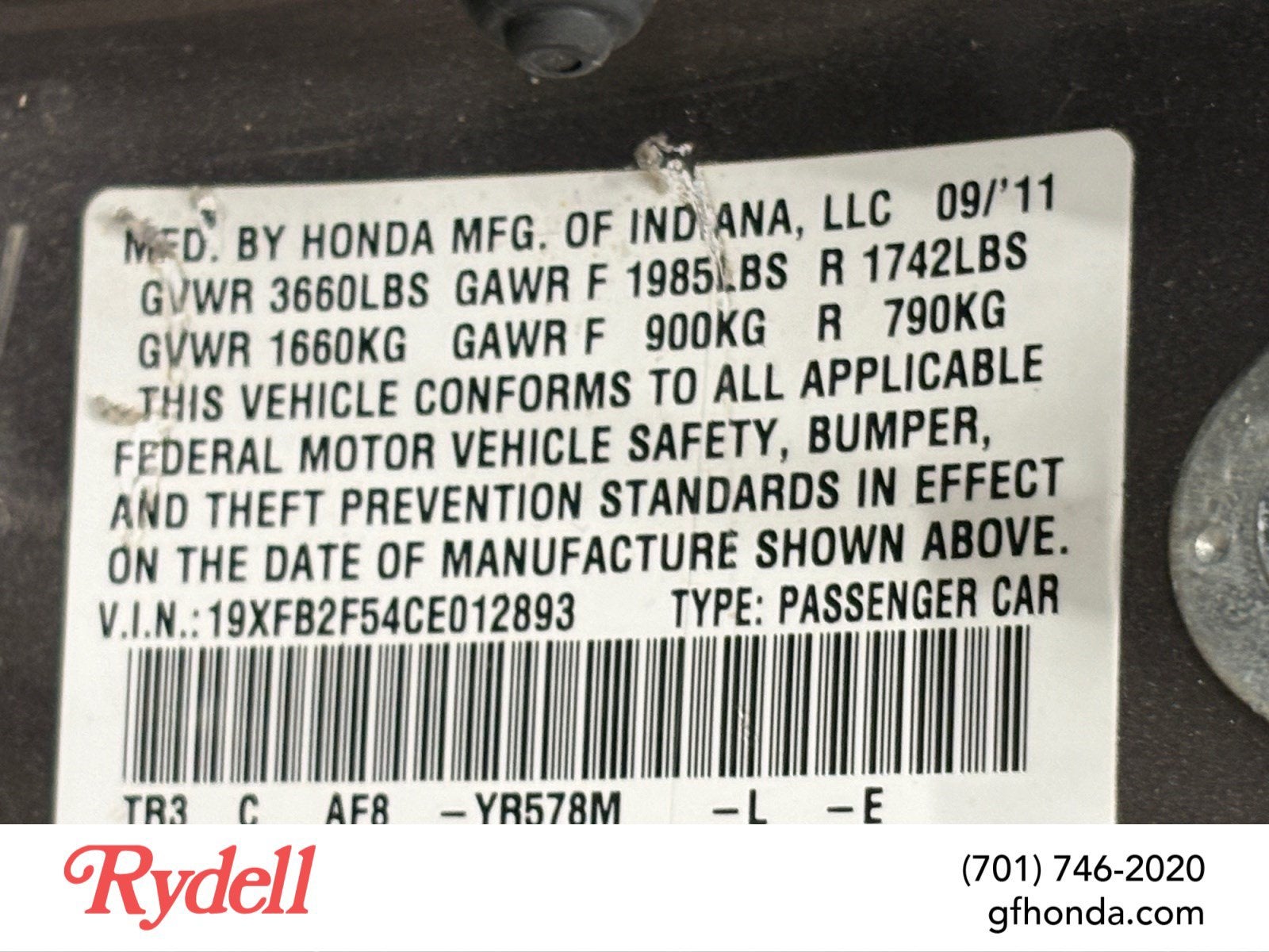 2012 Honda Civic LX