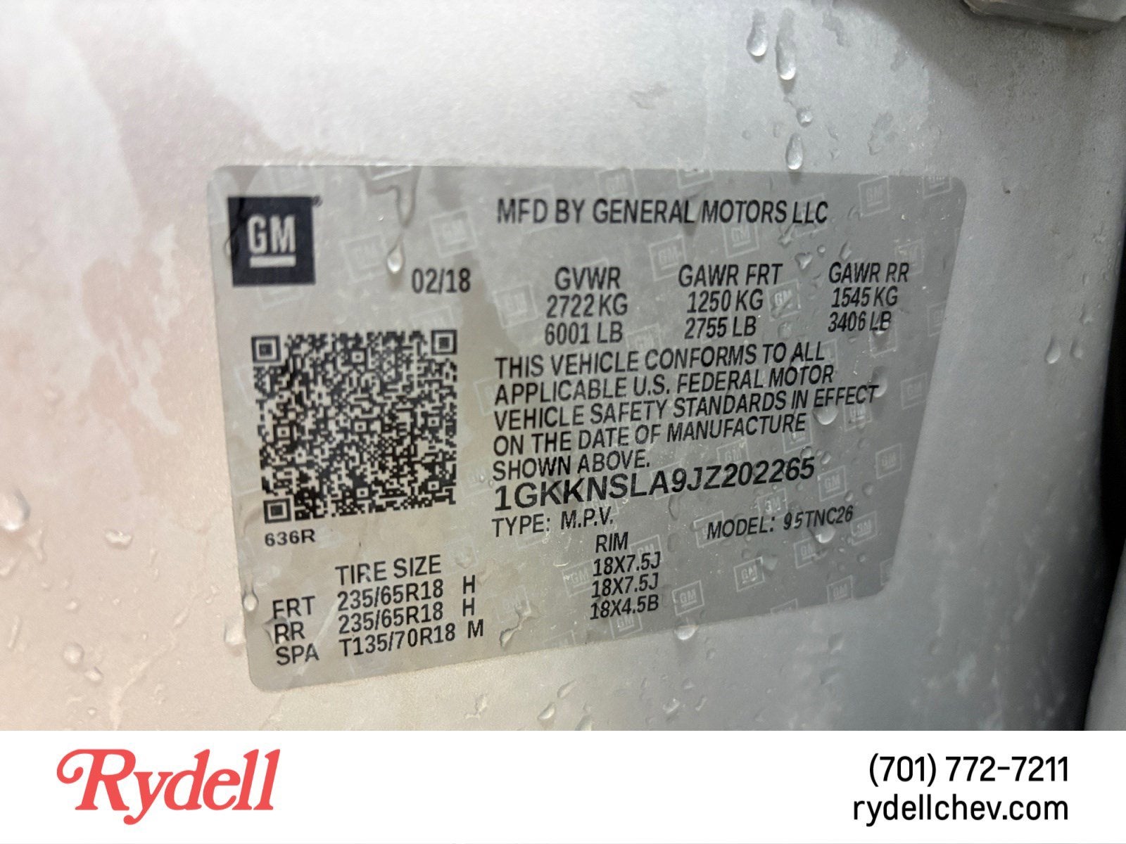 2018 GMC Acadia SLE