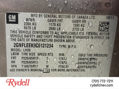 2012 Chevrolet Equinox LT w/1LT