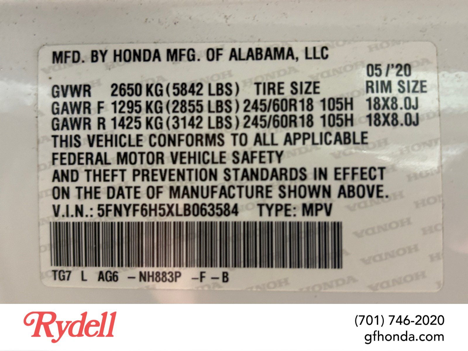 2020 Honda Pilot AWD EX-L