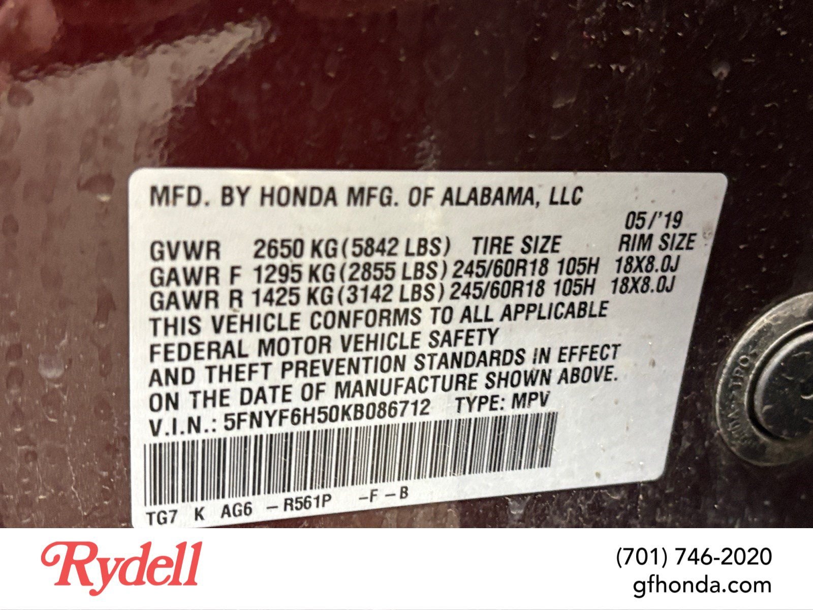 2019 Honda Pilot EX-L