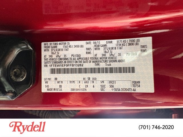 2015 Ford F-150 Lariat