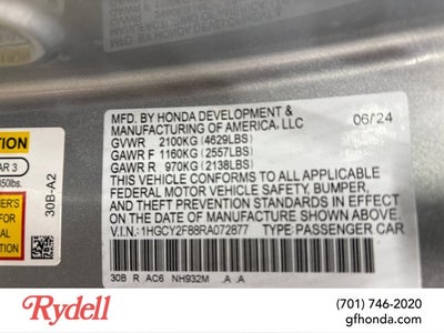 2024 Honda Accord Hybrid Touring