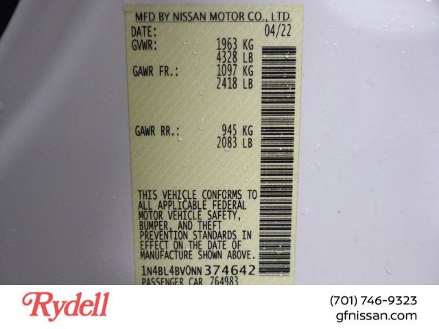 2022 Nissan Altima 2.5 S