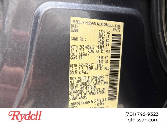 2022 Nissan Frontier SV