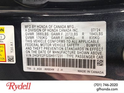 2025 Honda Civic Sedan Sport