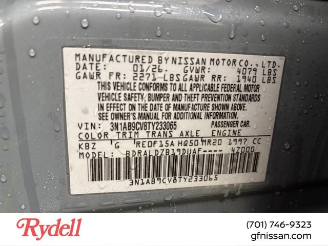 2026 Nissan Sentra SV