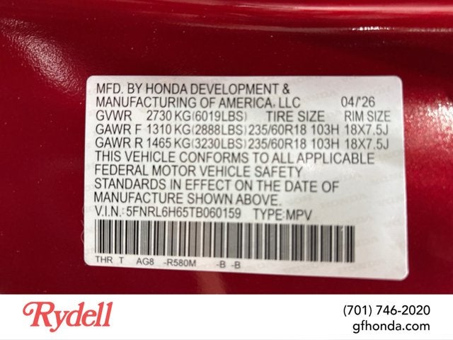 2026 Honda Odyssey EX-L