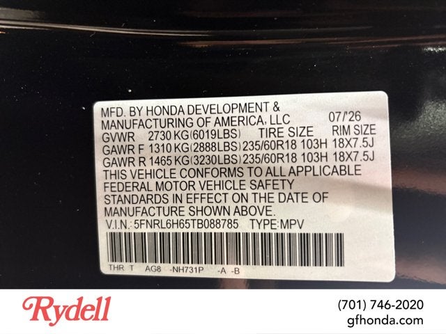 2026 Honda Odyssey EX-L