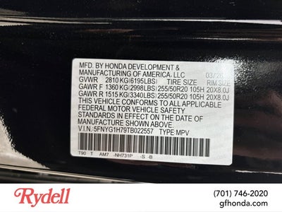 2026 Honda Pilot Touring