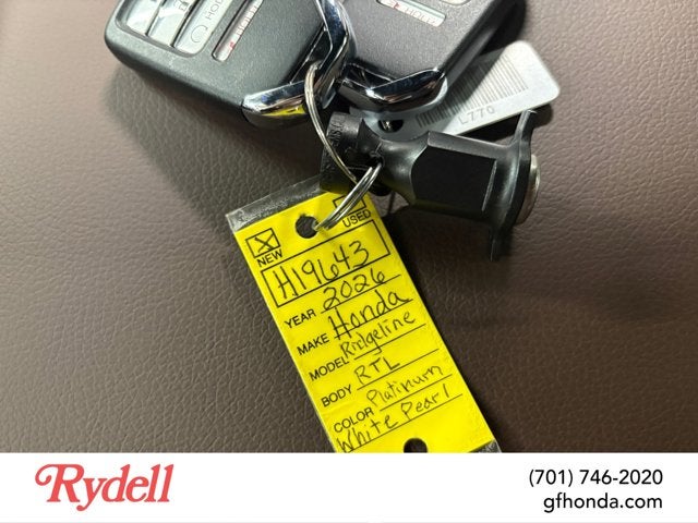 2026 Honda Ridgeline RTL