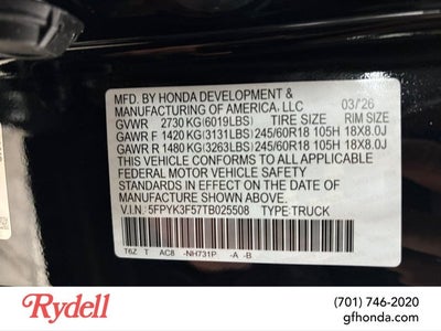 2026 Honda Ridgeline RTL