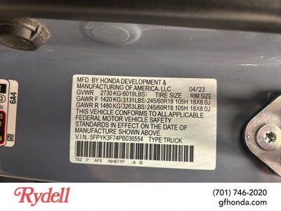 2023 Honda Ridgeline RTL-E