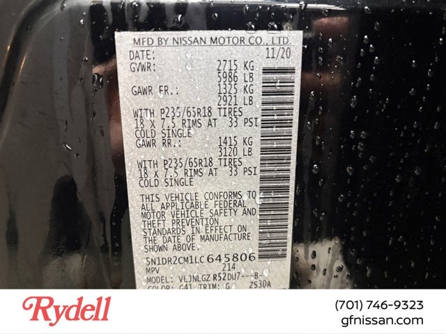 2020 Nissan Pathfinder SL