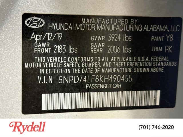 2019 Hyundai Elantra SE