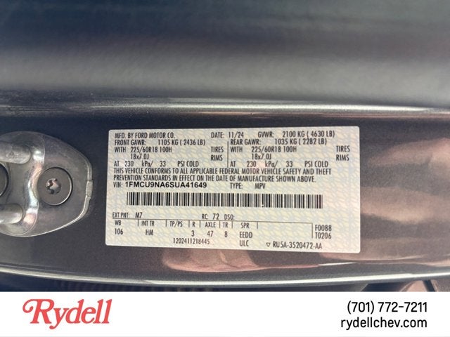 2025 Ford Escape ST-Line Select