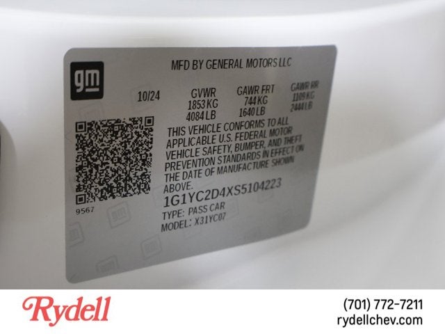 2025 Chevrolet Corvette 3LT