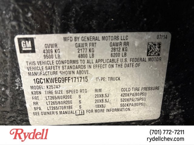 2015 Chevrolet Silverado 2500 LTZ