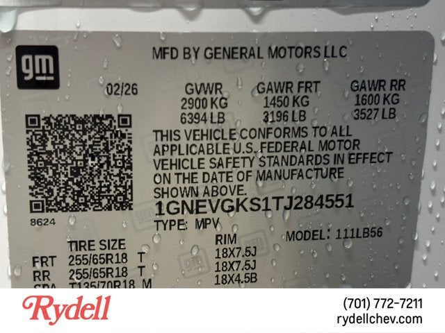 2026 Chevrolet Traverse AWD LT