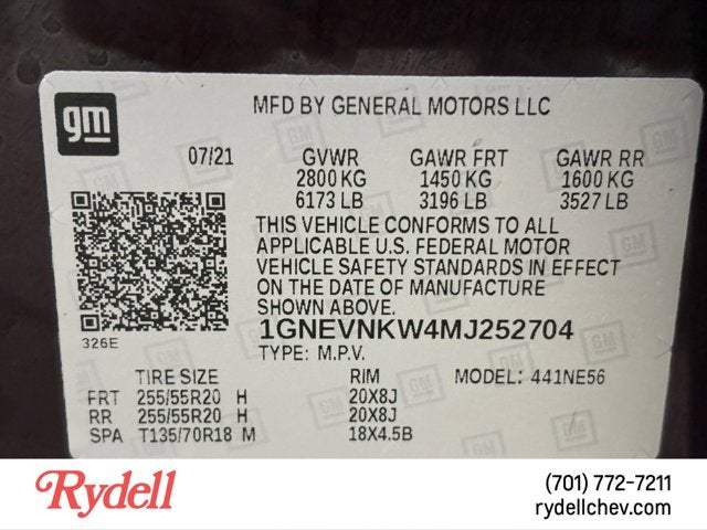 2021 Chevrolet Traverse High Country