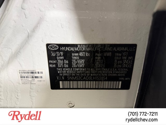 2020 Hyundai Santa Fe SE