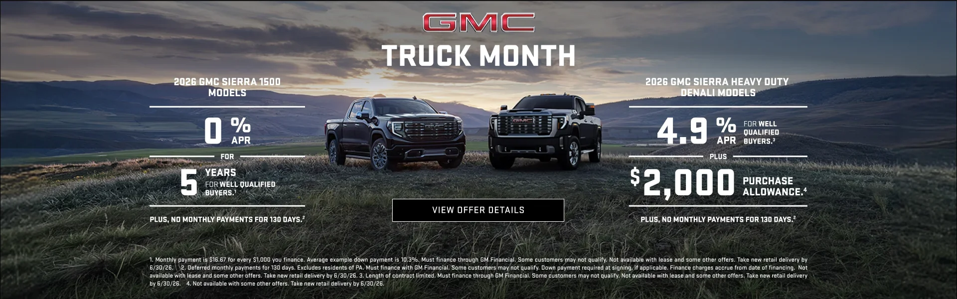 Truck Month GMC APR