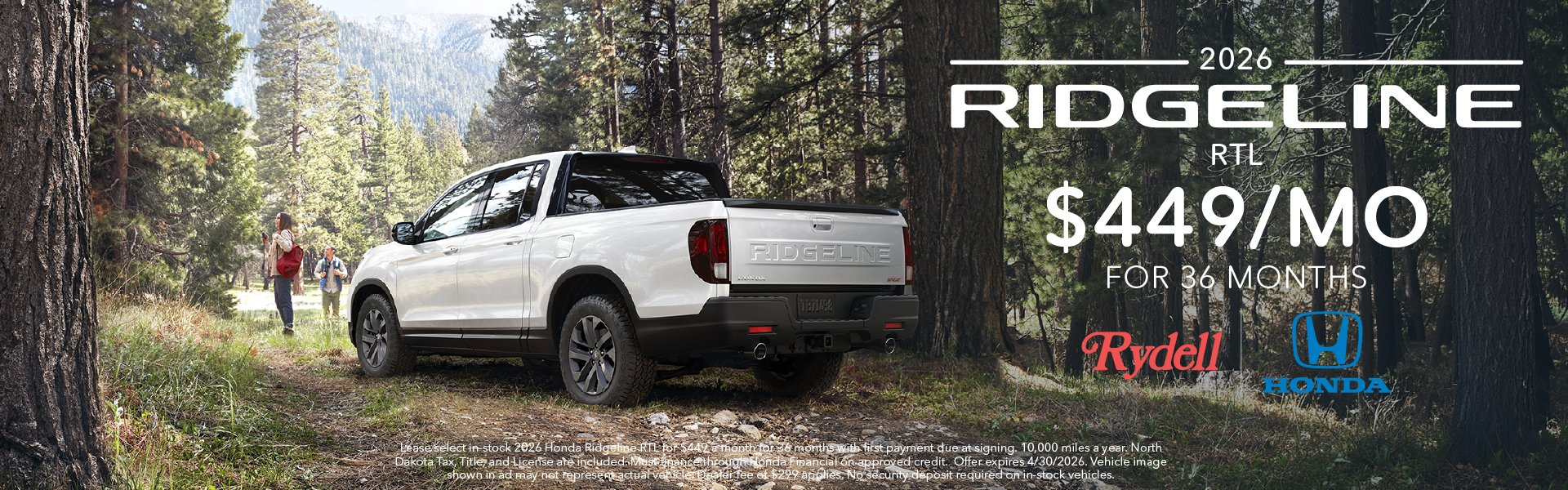 April Lease Ridgeline