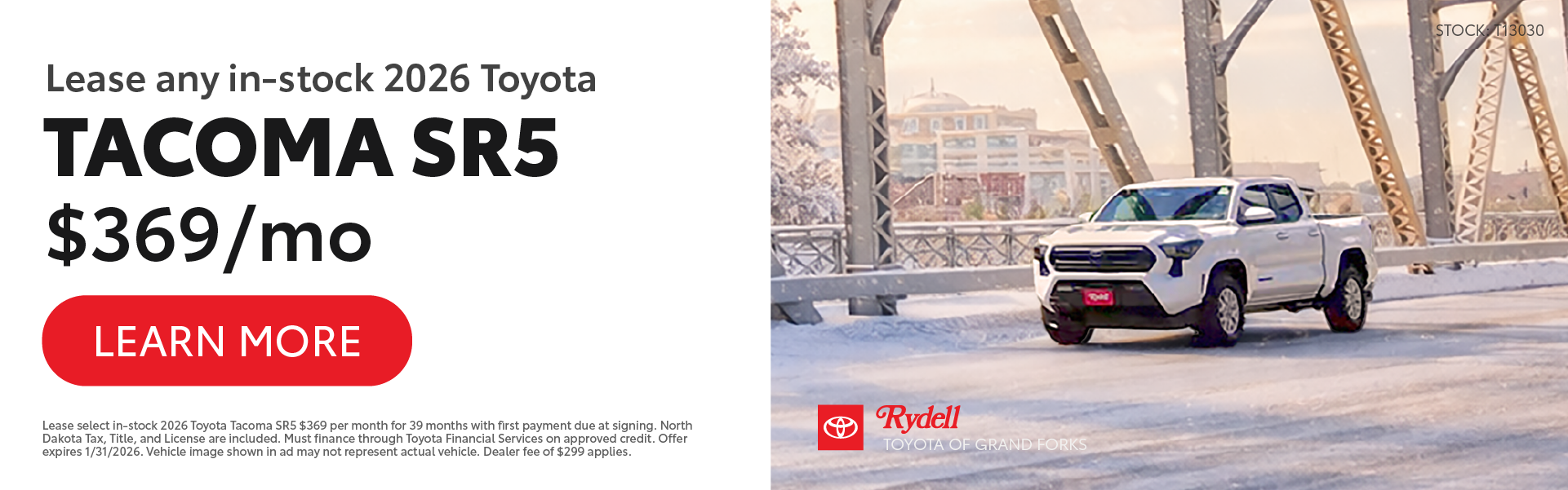 Tacoma Lease Jan 2026