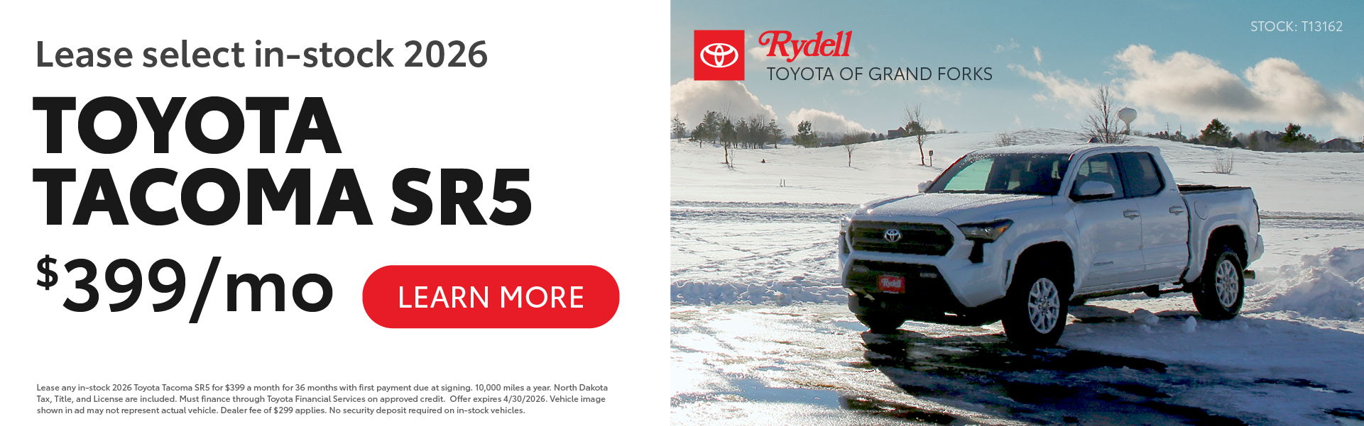 Tacoma Lease April 2026