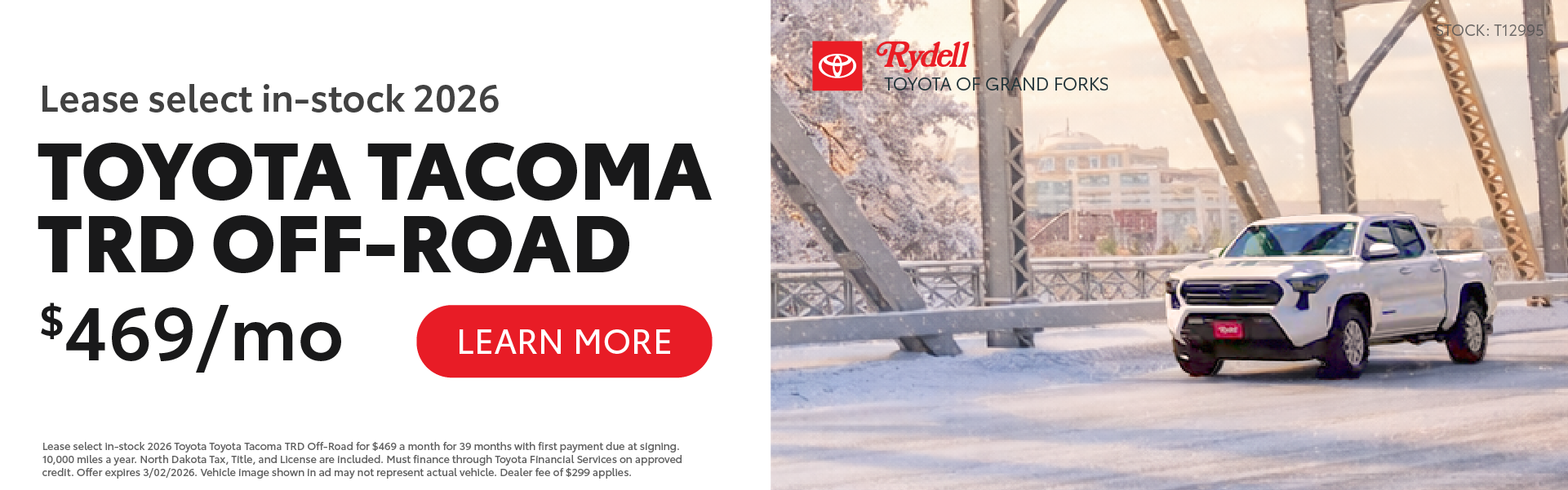 Tacoma Lease Feb 2026