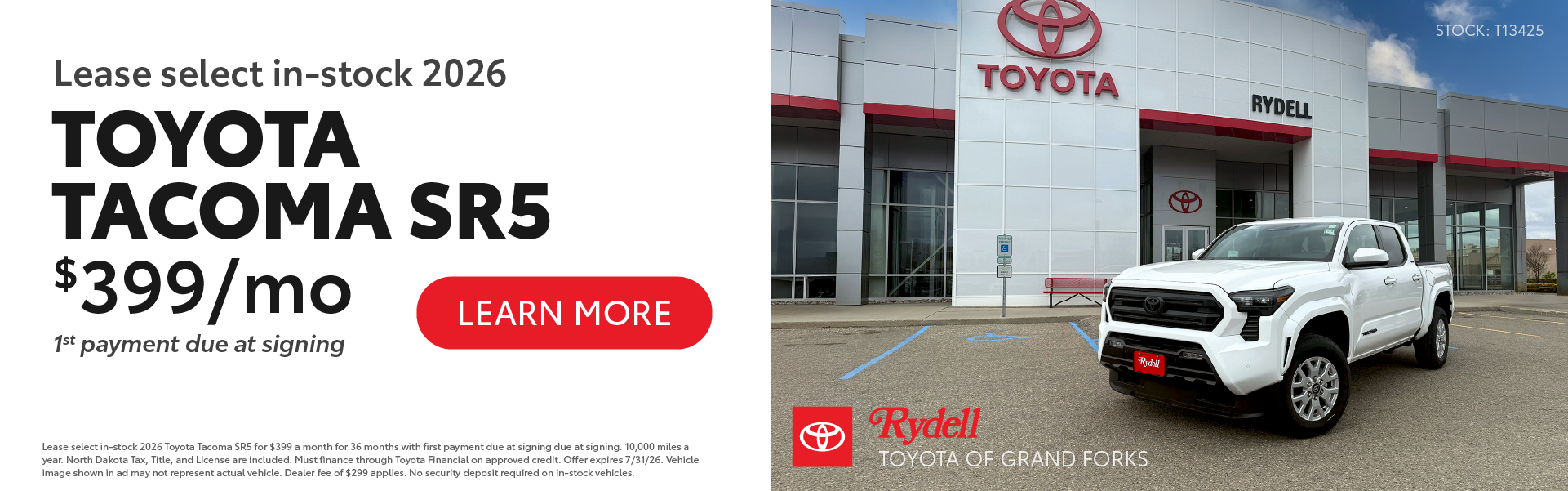 Tacoma Lease July