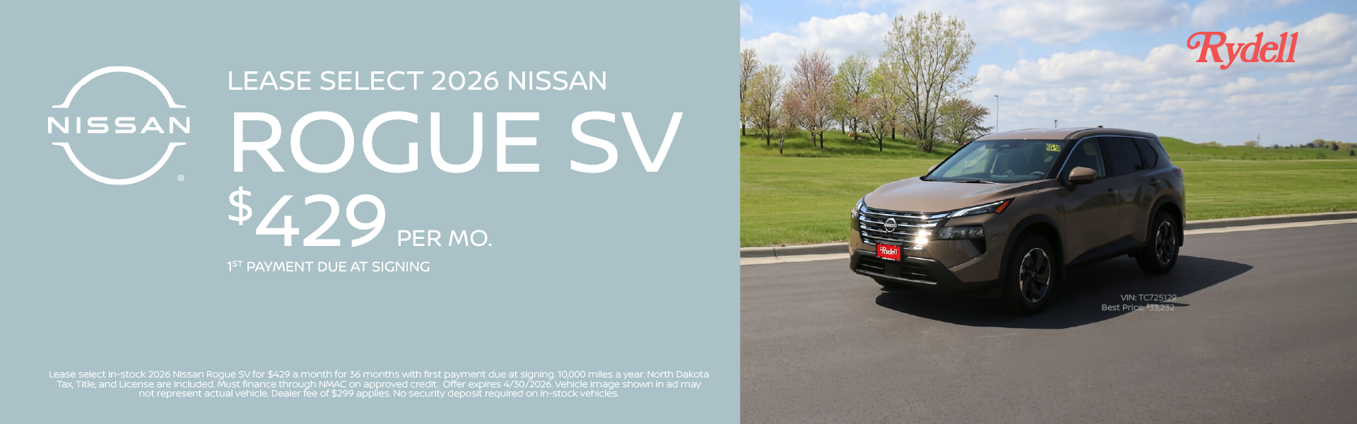 Nissan Rogue Lease Apr