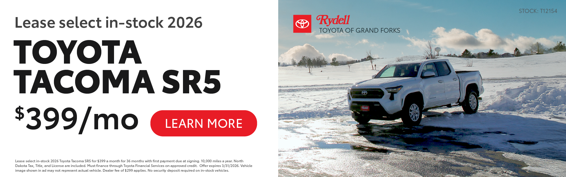 Tacoma Lease March 2026